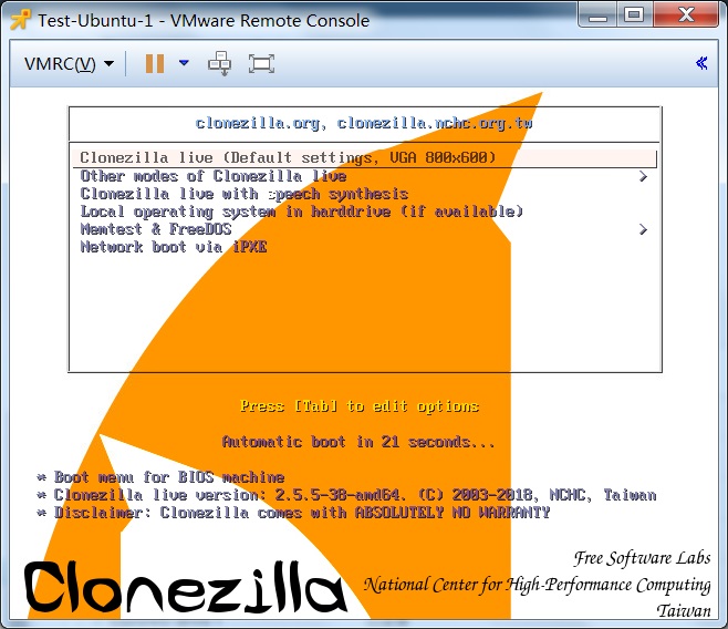 使用再生龙（Clonezilla）还原 Linux 系统